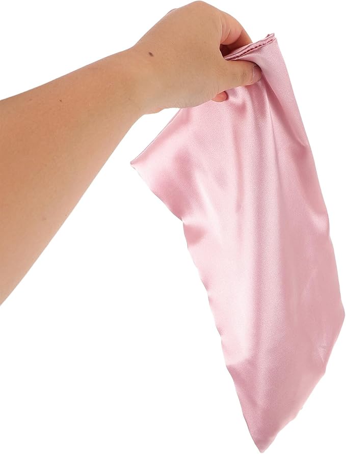Alipis 2pcs Satin Pillowcases with Zipper Closure Smooth Faux Silk Pillow Covers for Hair Skin Protection Anti-Tangle Travel Pillowcase in Pink Soft Breathable Bedding Accessory