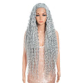 Style Icon 36”Super Long Curly Wig C-Shaped Side Part Lace Wig Afro Baby Hair Synthetic Blue Wig （36 Inches, GBLUE12 ）