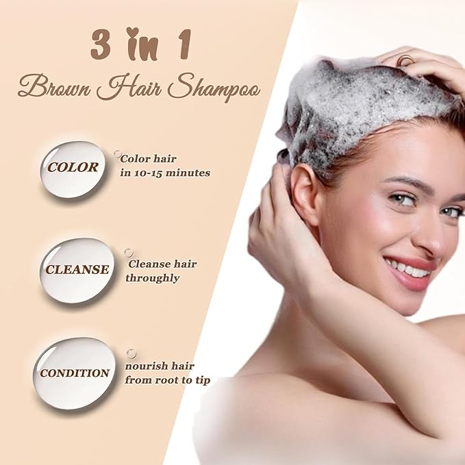 Silver Gray Hair Dye Shampoo 3 in 1, Silver Gray Hair Color Shampoo for Women and Men, Long Lasting Champu Para Canas, Champu Para Pintar el Cabello, Grey Hair Dye Works in Minutes