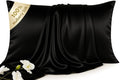 Silk Pillow Cases - 6A Luxury 100% Mulberry Silk Pillowcase for Hair and Skin - Anti-Wrinkle, Cooling & Smooth, Hidden Zipper - Pillowcases for Sleeping Women (Black, Standard)