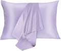 Silk Pillowcase for Hair and Skin 2 Pack 100% Mulberry Silk Bed Pillowcase Hypoallergenic Soft Breathable Both Sides Silk Pillow Case with Hidden Zipper, Pillow Cases (Queen, Light Purple)