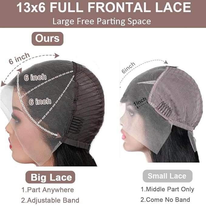24 Inch 13x6 Lace Front Wigs Human Hair 200 Density HD Full Frontal Lace Real Straight Wigs Human Hair Pre Plucked with Baby Hair Wigs for Women