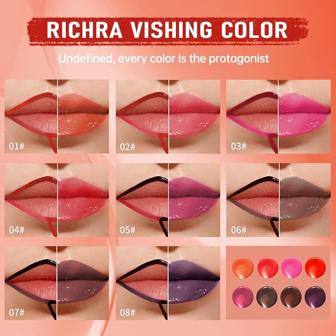 Hot Fuchsia Peel Off Lip Gloss Tattoo and Lip Oil, Lip Stain Peel Off Masque - Peel Off Lip Tint ,Long Lasting Waterproof Transfer-proof Lip Mask Lip Gloss Peel Off Lip Liner,Stay Lip Makeup 03#