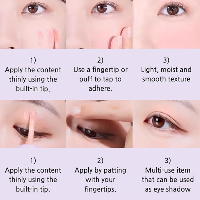 Fluffy Air Blusher 5 Colors - Lightweight Melting Liquid Blush for Colorful Cheeks, Highly Pigmented, Cheekbones and Eye Makeup, Soft Matte Finish, Buildable Formula (01 BEBE CORAL)