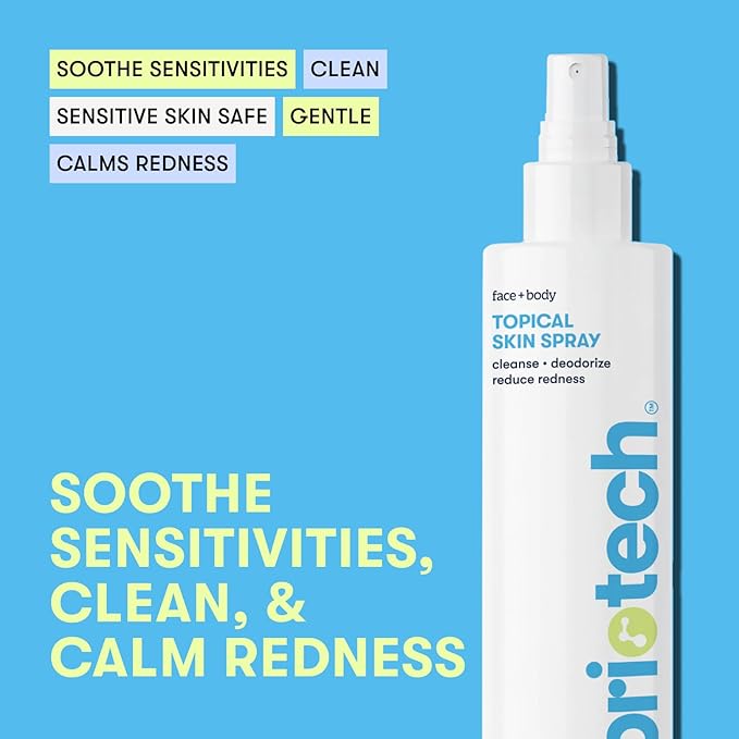 BRIOTECH Topical Skin Spray, Hypochlorous Acid Spray for Sensitive Skin, HOCl Facial Mist, Full Body Support Against Irritation, Calm Redness, Soothe Foot & Scalp, 8 oz (2 Pack)