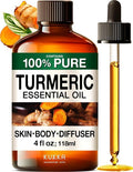 KUKKA Turmeric Essential Oils - 4 Fl Oz - for Hair, Skin, Diffuser, Aromatherapy & DIY Soap Making Scent