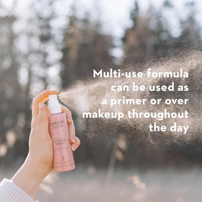 Lumene Invisible Illumination Dewy Glow Setting Spray - Facial Spray for All Skin Types - Makeup Primer & Dewy Setting Spray - Refreshing Face Mist (3.4 fl oz)