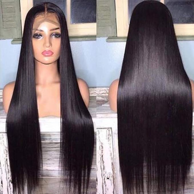 Hermosa 12A 13x4 HD Lace Front Human Hair Wigs Pre Plucked with Baby Hair 220% Density Brazilian Straight Wigs Human Hair for Women Natural Hairline 20 inch