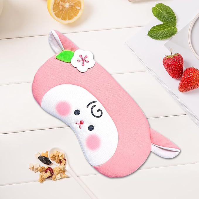 PERFECTSIGHT Sheep Sleep Eye Masks, Cute Plush Sleep Eye Cover Lightweight Adjustable Eyeshade Faux Fur Mask Cover for Women Men Sleep Travel Nap (Pink Sheep)