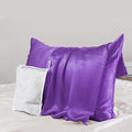 PROMEED Upgraded Grade 6A+ Purple Silk Pillowcase with Zipper, 23 Momme Natural Mulberry Silk Pillow Cases for Hair and Skin - Easy Care with Laundry Bag (Queen 20"x30", Purple)