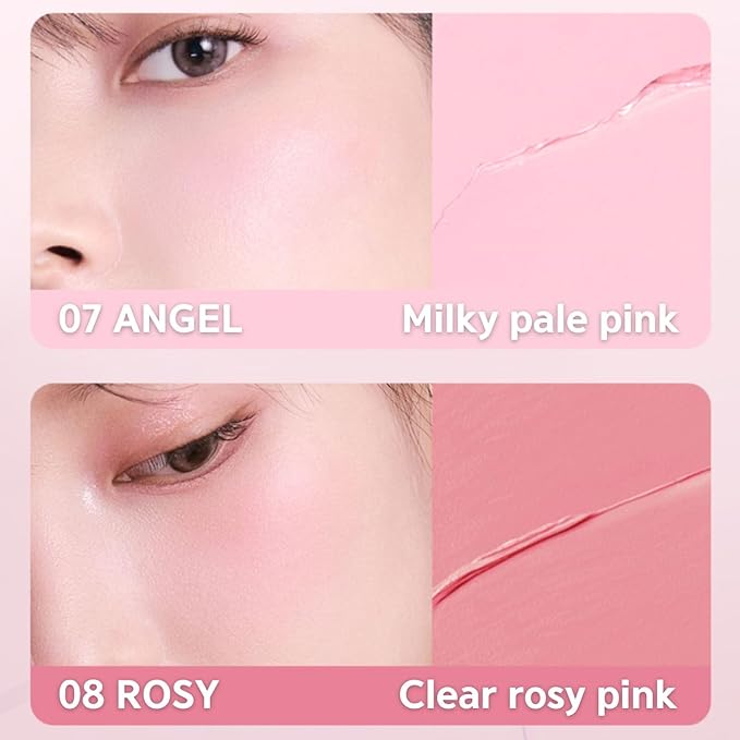 BBIA Ready To Wear Downy Cheek Cream Blush 8 Color - Creamy Blendable & Buildable Blush Dewy Texture & Matte Finish High Pigment Longlasting Lightweight Natural Face Makeup, 0.12oz (02 DOWNY PEACH)