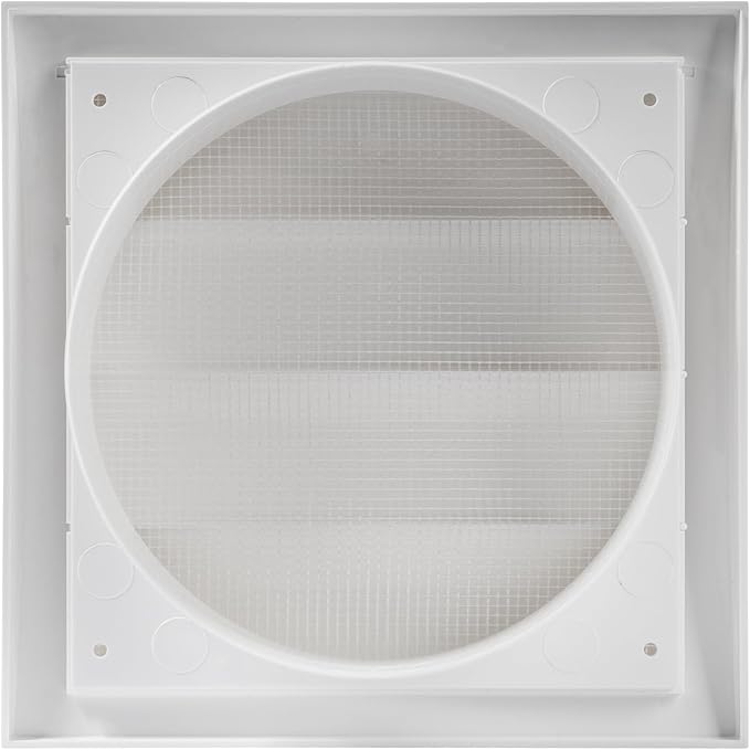 Repa Market 6 Inch White Dryer Vent Cover/Duct Cover for Walls or Ducting/ABS Plastic Grille with Flaps and Insect Screen/Exhaust and Dryer Vent Covers for Indoor & Outdoor Use