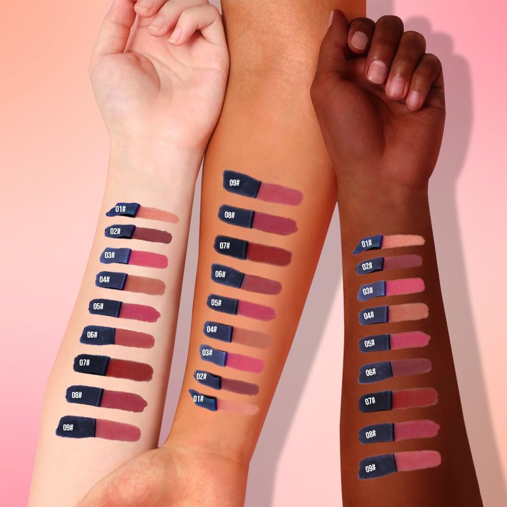 Lip Stain Peel Off Set–Long Lasting Waterproof Lip Tint, Smudge Proof Transfer Resistant Lip Stains Tattoo,High Pigment Matte Lip Color, Kiss Proof Peel Off Lip Stain Masque, Stay Lip Makeup 03+08