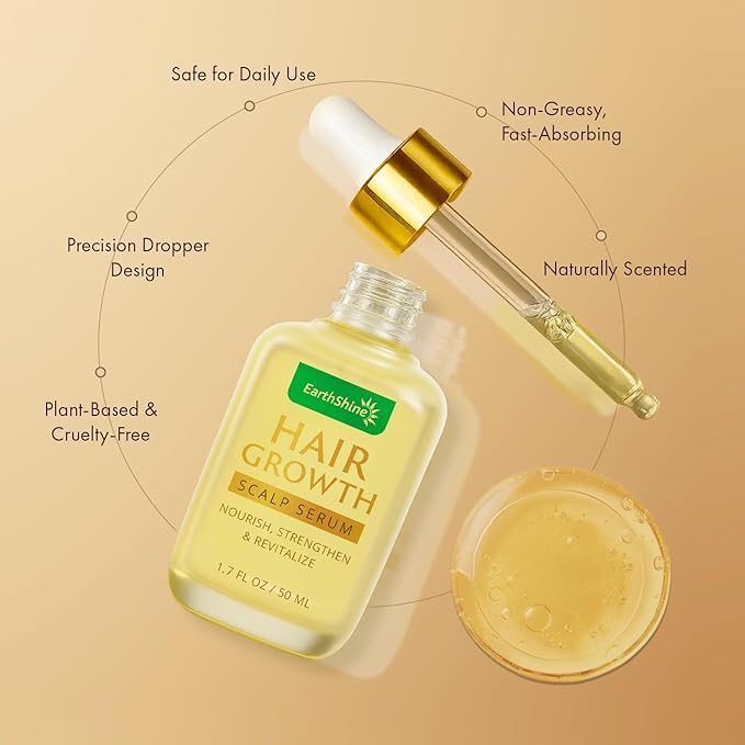 Hair Growth Serum Scalp Treatment: Scalp Serum with Rosemary, Multi-Peptide & Caffeine for Anti Hair Loss and Thinning - Thickening and Density for Women & Men