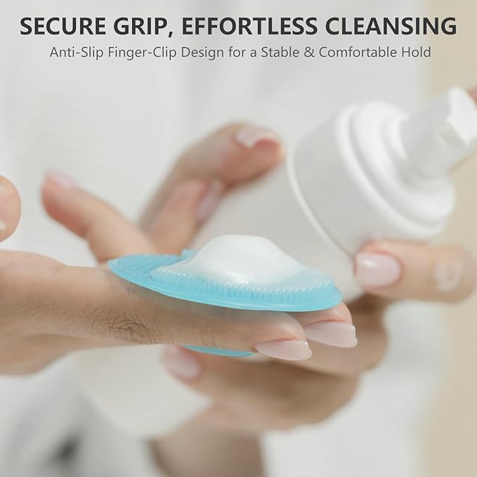 Face Scrubber 6 Pack, BEAUTAIL Silicone Manual Facial Cleansing Brush for Men Women, Gentle Face Scrubber Exfoliator, Skin Care Exfoliating Face Brush