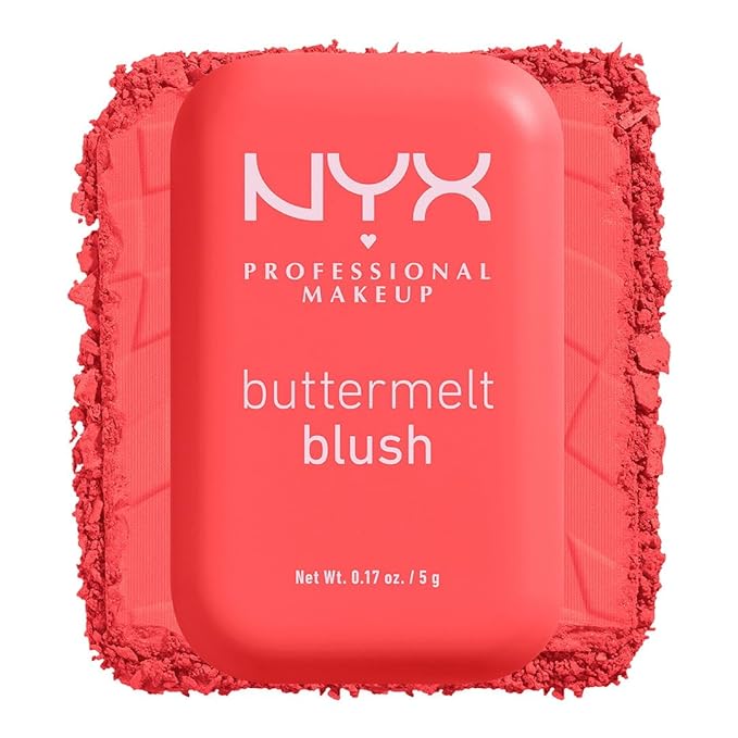 NYX PROFESSIONAL MAKEUP Buttermelt Powder Blush, Fade and Transfer-Resistant Blush, Up to 12HR Make Up Wear, Vegan Formula - Had Butta
