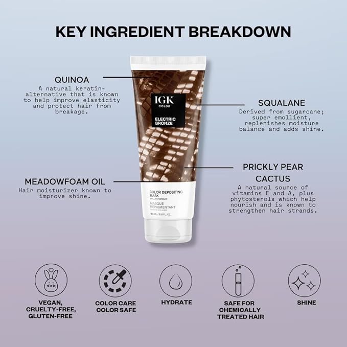 IGK Hair Gloss Toner & Color Depositing Mask | Muted Honey Semi-Permanent | Vegan + Cruelty Free | Honey Please