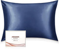 Adubor 100% Silk Pillowcase - Mulberry Silk Pillow Cases, 23 Momme 6A Grade Fibers, Silk Pillow Case for Hair and Skin Health, with Hidden Zipper (Standard 20''×26'', Navy Blue, 1PC)