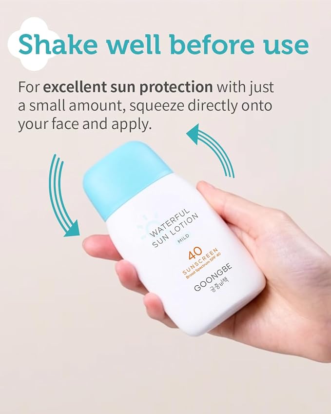 Kids Sun Lotion SPF 40 & Cooling Gel Cream - Zinc Oxide Mineral Sunscreen & 3-Second Soothing Relief - Korean Skincare for Sensitive Skin - Vegan Hypoallergenic, 2.82oz & 3.38oz