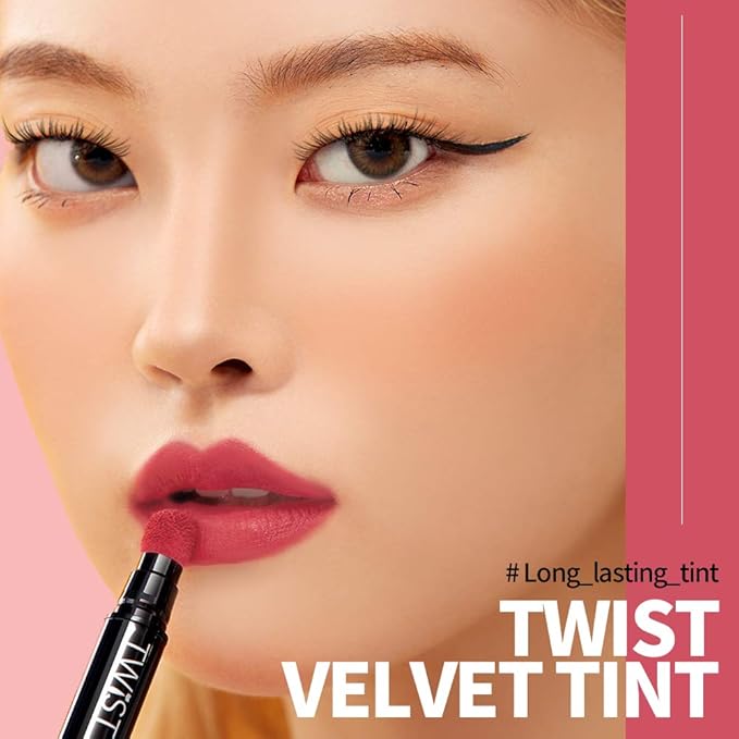 PASSIONCAT Long Lasting Lip Stain for Lips and Cheek Tint | High Pigment Color | lightweight Matte Finish | Weightless | Full Coverage | Twist Velvet Tint #7 (No.7)