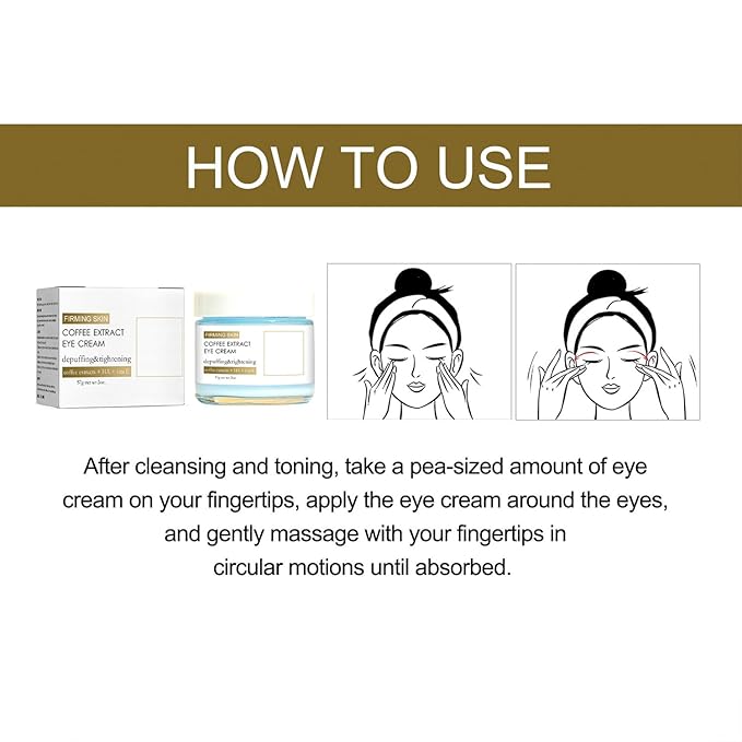2PCS Caffeine Eye Cream for Dark Circles and Puffiness, Anti-Wrinkle Stay-Up Late Retinol Eye Cream, Tightening & Firming Skin, Dilute Dark Circles