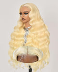 28 Inch Wear And Go Glueless 613 9x6 HD lace front wig Human Hair Pre Plucked Pre Cut For Beginners Human Hair 180% Density Body Wave Lace Front Wigs No Glue Pre Cut 3 Seconds To Wear Glueless Wig