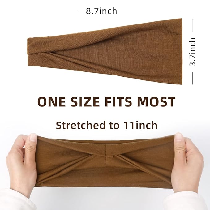 Huachi Workout Headbands for Women Wide Hair Headbands Yoga Sports Running Hair Bands Non Slip. Super Soft & Stretch Head Bands