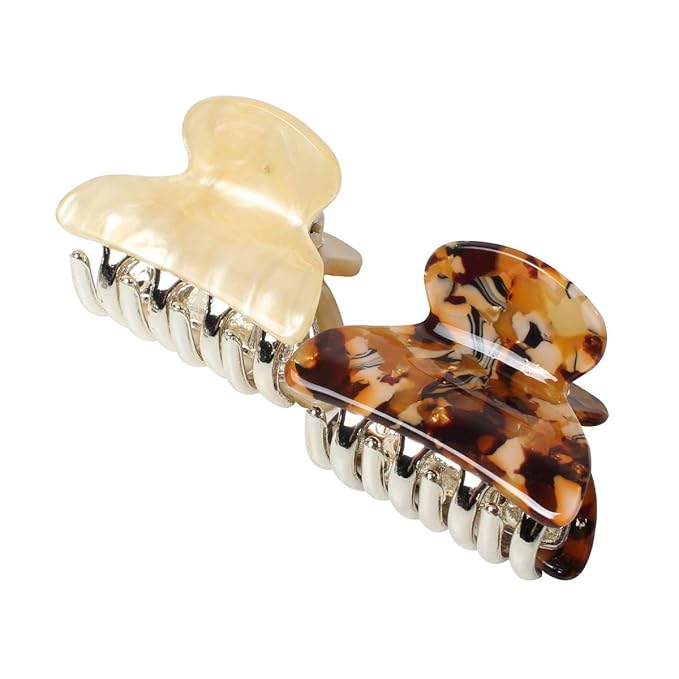 1.57 inch Small Acrylic Hair Claw Clips for Girls and Women Marbling Hair Clips,Plastic No-Slip Grip Jaw Hair Clip Hair Jaw Clamp,Pack of 12