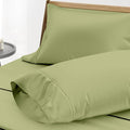 THREAD SPREAD 100% Egyptian Cotton Pillow Cases - 1000 Thread Count Pillow Cases Queen/Standard Size Set of 2, Soft & Breathable Extra Long Staple Sateen Cotton Pillow Covers for Bed - Sage Green