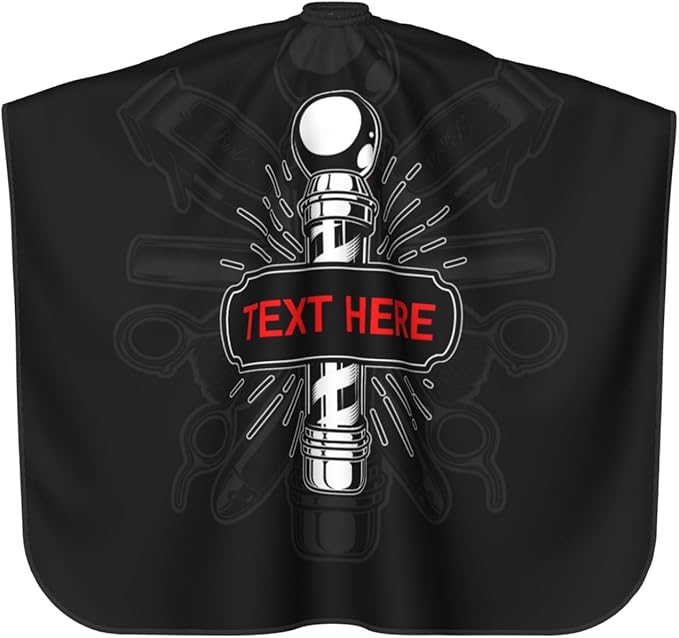 Custom Barber Cape for Men Personalized Professional Hair Cutting Cape with Text for Home Salon Barbershop