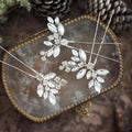 JAKAWIN Rhinestone Wedding Hair Pins Silver Bridal Crystal Hair Jewelry Accessories for Women HP130 (Silver)