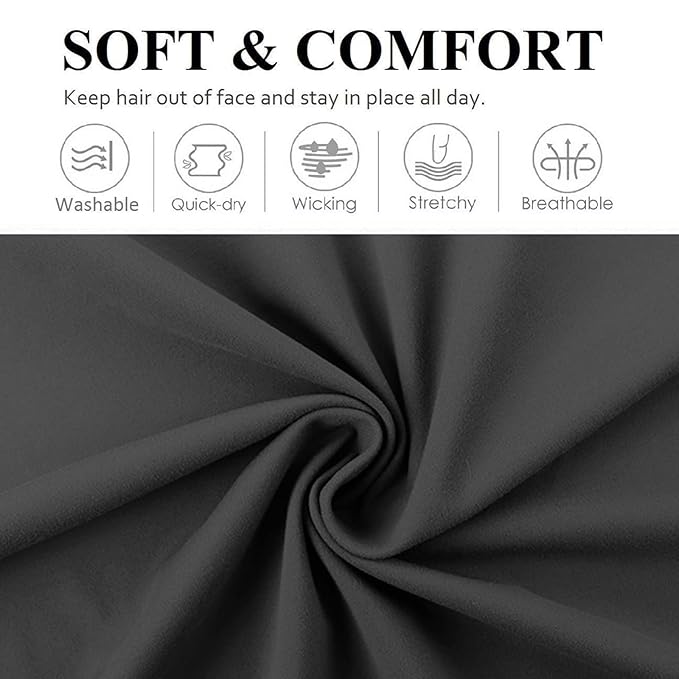 Huachi Headbands for Women Non Slip Workout Gym Headbands Sweat Bands Womens Head Bands Hairbands for Women's Hair