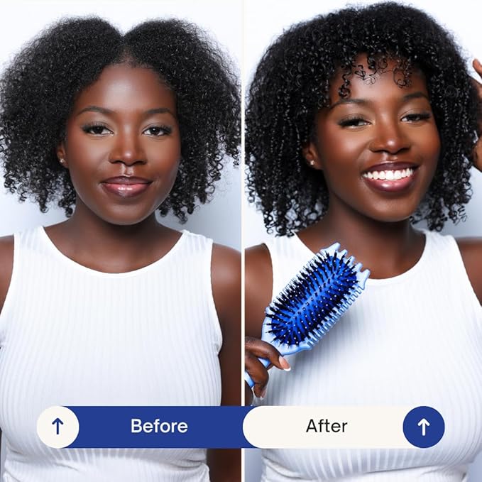 Bounce Curl Volume EdgeLift Brush, 5-in-1 Tool for Volumized, Defined Curls, Waves & Coils - Blue