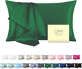 Mulberry Silk Pillow Cases for Hair and Skin King Size Silk Pillowcase with Zipper Soft Breathable Smooth Cooling Satin Silk Pillow Covers for Sleeping (Olive Green,20"X 36",1Pcs)