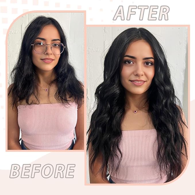 Human Hair Tape in Extensions Jet Black 14 Inch 20pcs Seamless Skin Weft Tape in Hair Extensions Double Sided Remy Invisible Tape in Hair Extensions Human Hair Straight (1#,14 Inch)