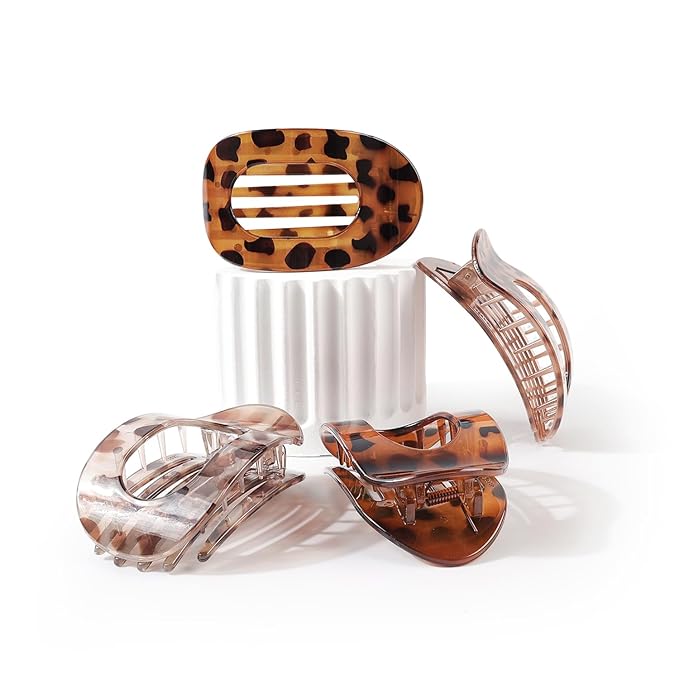 Hair Clips Flat claw clips for women,Non Slip Hair Claw Clips for thick hair and thin hair, French ergonomic hair accessories Set