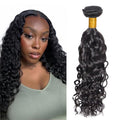 Human Hair Bundles Natural Black Water Wave Bundles 22 Inch Niegmeag Brazilian Virgin Soft and Silky Remy Hair Extensions Color 1B Wet and Wavy Bundle 100g