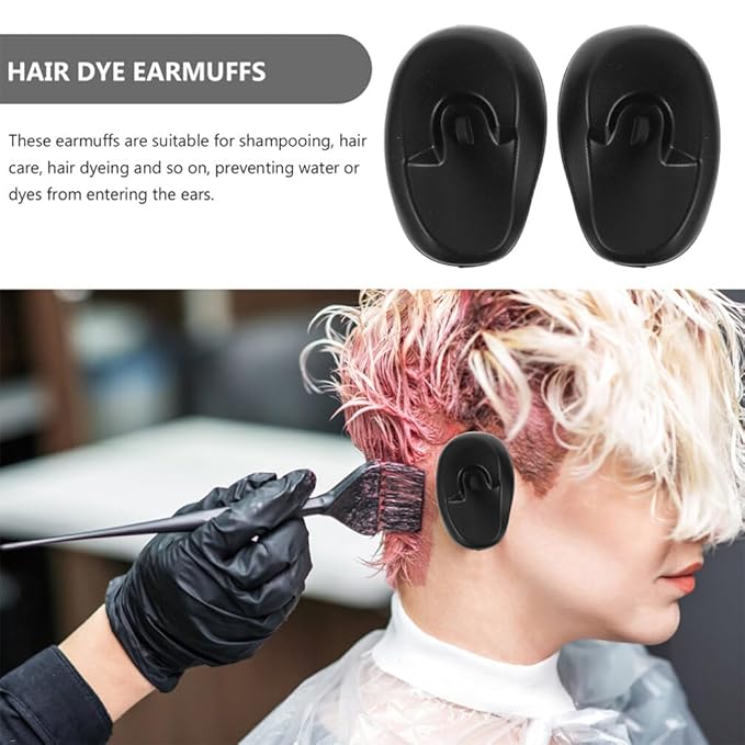 FRCOLOR 8pcs Earmuff Ear Defenders - Salon Ear Heat Protector Covers for Hairdressing & Baking Oil Hair Dryer Use