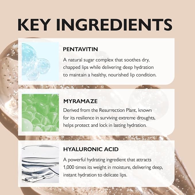 PDRN Glazed Lip Treatment – Hydrating & Plumping Lip Balm with PDRN & Peptides for Soft, Glossy Lips – Intensive Lip Repair & Moisture Lock- 0.33 fl oz