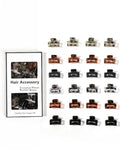 24 Small Hair Clips for Women Girls - Non-Slip Grip&Tangle-Free,Durable Plastic Mini Claw Clips (Tortoise & Black) for Thin/Medium Hair