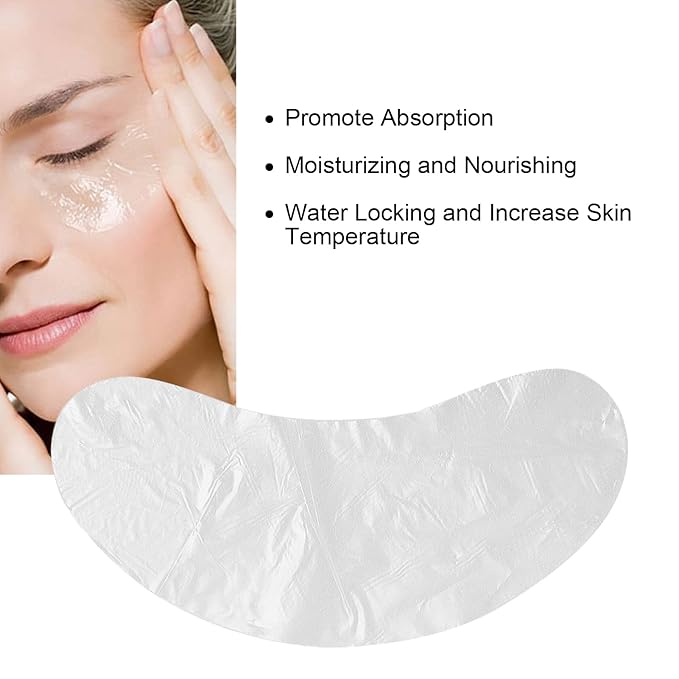 100pcs Under Eye Patches, Disposable DIY Eye Paper, Disposable Eye Skin Care Pads Promote Absorption Water Locking Beauty Salon Eye Sheet for Moisturizing Beauty Makeup Tools