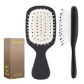 Mini Hair Bursh for Women Men and Kids, Protable Travel Size Hair Brush for Pockets Purses, Mini Detangler Brush for All Hair Types, Small Paddle Brush for Detangling (1 Pack-Black)