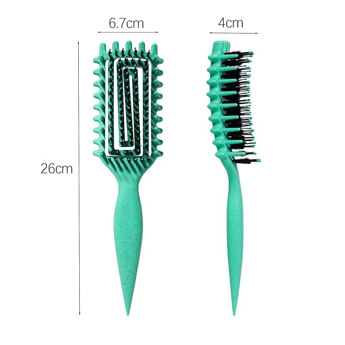 Curly Hair Brush Candybrush Curl Defining Brush for Detangling Shaping and Defining Curls for Women, Men, Wet & Dry Hair (Green)
