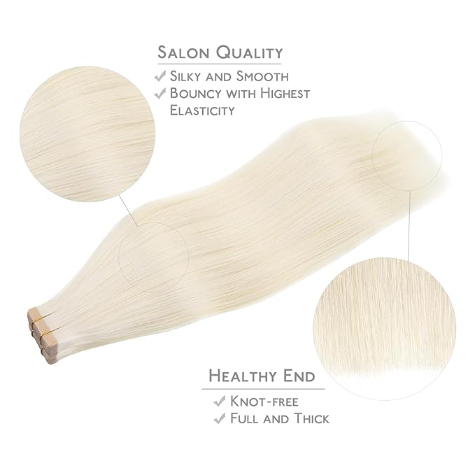 WENNALIFE Tape in Hair Extensions Human Hair, Tape Hair Extensions Real Human Hair Tape Extensions Coloured