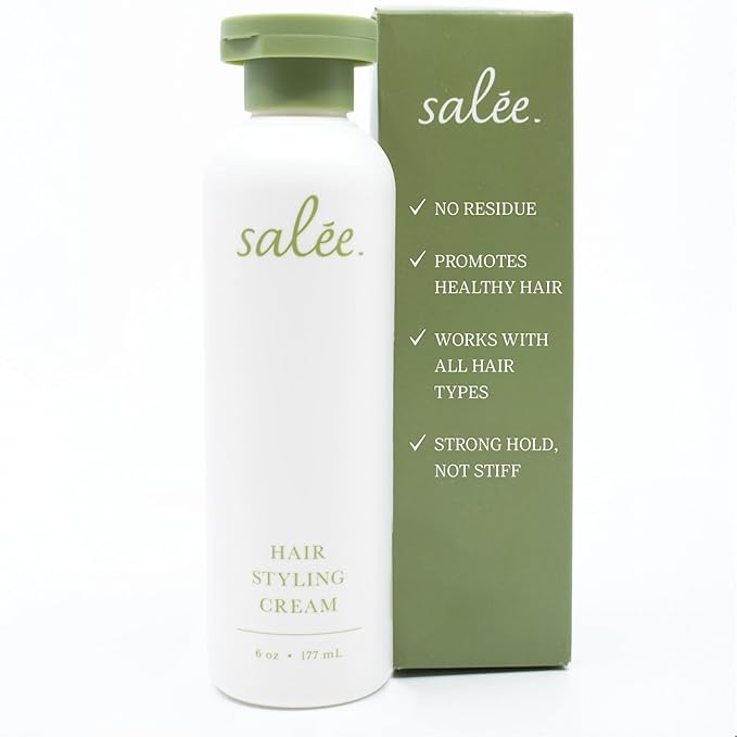 Salée Hair Styling Cream For Women & Kids | Anti-Frizz Leave-In Smoothing Cream for All Hair Types | Flexible Hold & Shine | Defines Curls, Tames Flyaways | 6 oz.