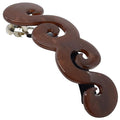 Camila Paris CP3170 French Hair Barrette Clip for Girls, Handmade, Brown, Gold Metal Clasp Strong Hold Grip Hair Clips for Women, No Slip and Durable Styling Girls Hair Accessories, Made in France