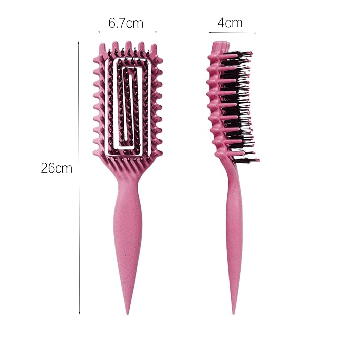 Curly Hair Brush Candybrush Curl Defining Brush for Detangling Shaping and Defining Curls for Women, Men, Wet & Dry Hair (Pink)