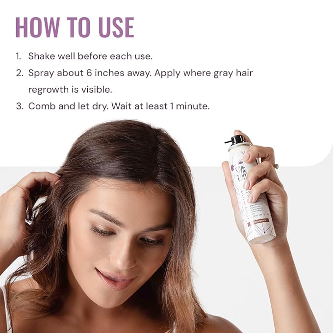 Style Edit Root Touch Up Spray | Temporary Gray Coverage and Black Hair Color Concealer | 0.75 oz. Travel Size