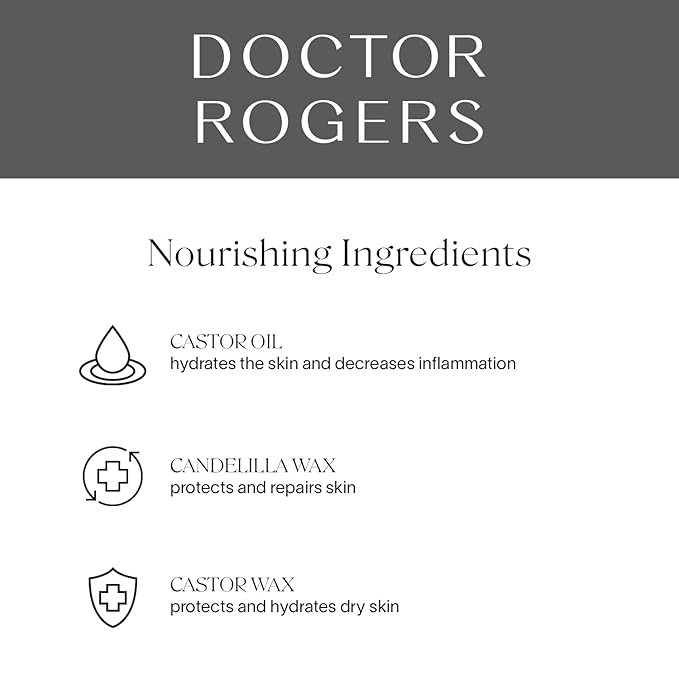 Doctor Rogers Lip Balm, Hydrating and Softening Lip Moisturizer For Very Dry Lips, Dermatologist-Created, Natural, & Hypoallergenic Moisturizing Lip Balms, 4.25g Tube, Pack of 3