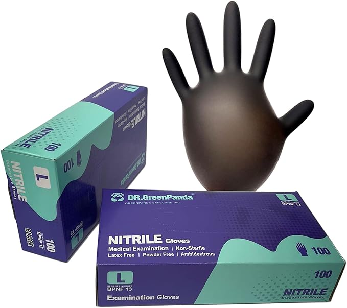 Nitrile Food Safe Disposable Exam Gloves Latex Free Powder Free Non-Sterile Cooking Cleaning 3 Mil